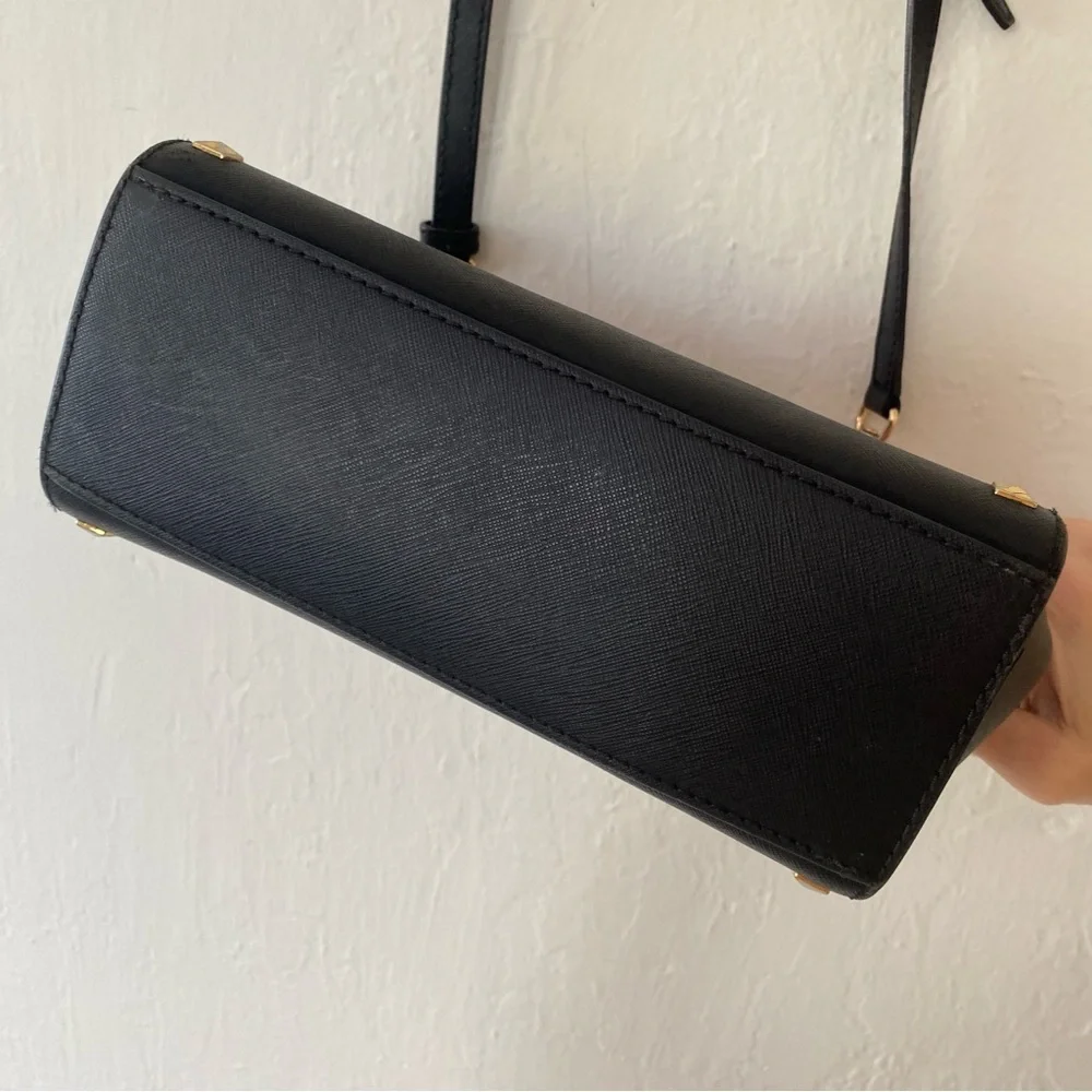 Michael Kors Selma Medium Metallic Leather Crossbody